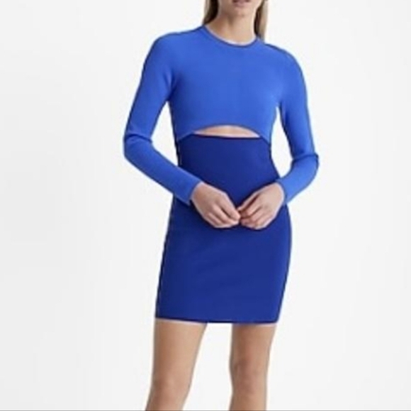 NWT Body Contour Color Block Cutout Mini Dress Sz M - Picture 3 of 7